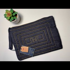 Entre Amis Denim Clutch